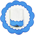 Handmade Modern Scallop Cotton Linen Napkins Color Block Embroidered Washable Customized Size & Color Daily Dinner Table