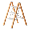 Portable Household Folding Ladder with Ladder Stools 3 Steps Aluminum Alloy 150kg Load Capacity 1.3-1.5mm Thick