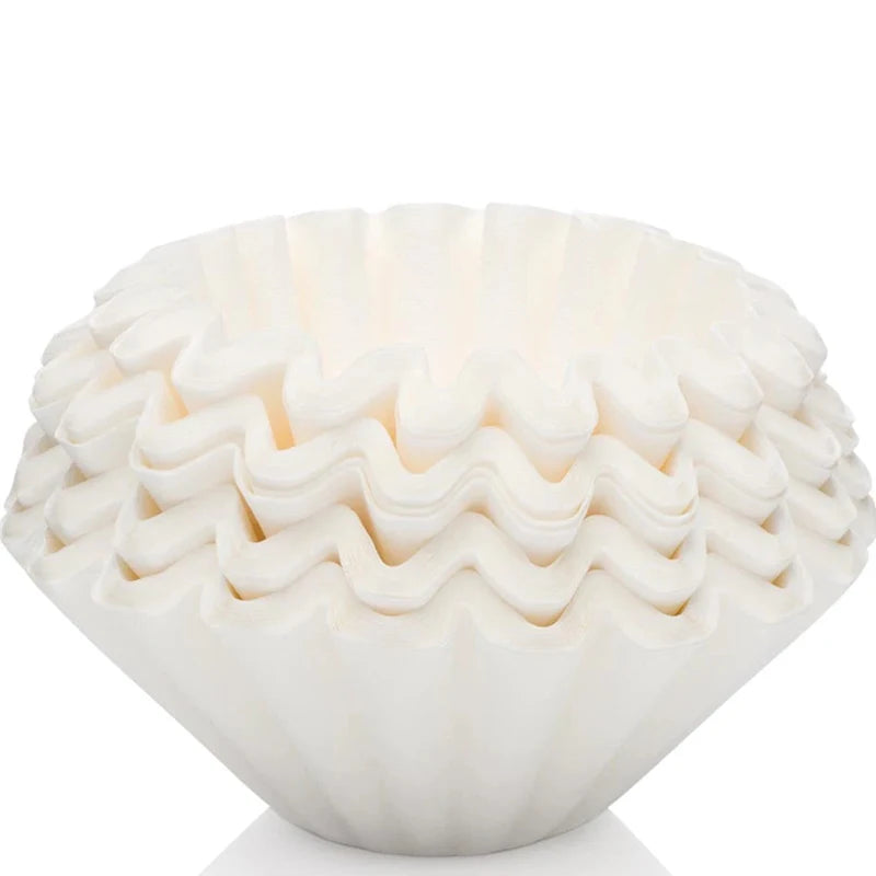 Best Quality 8-12 Cups No Bleached Biodigradable Bowl Shape Coffee Filter Paper 50GSM Brown and White Stocked