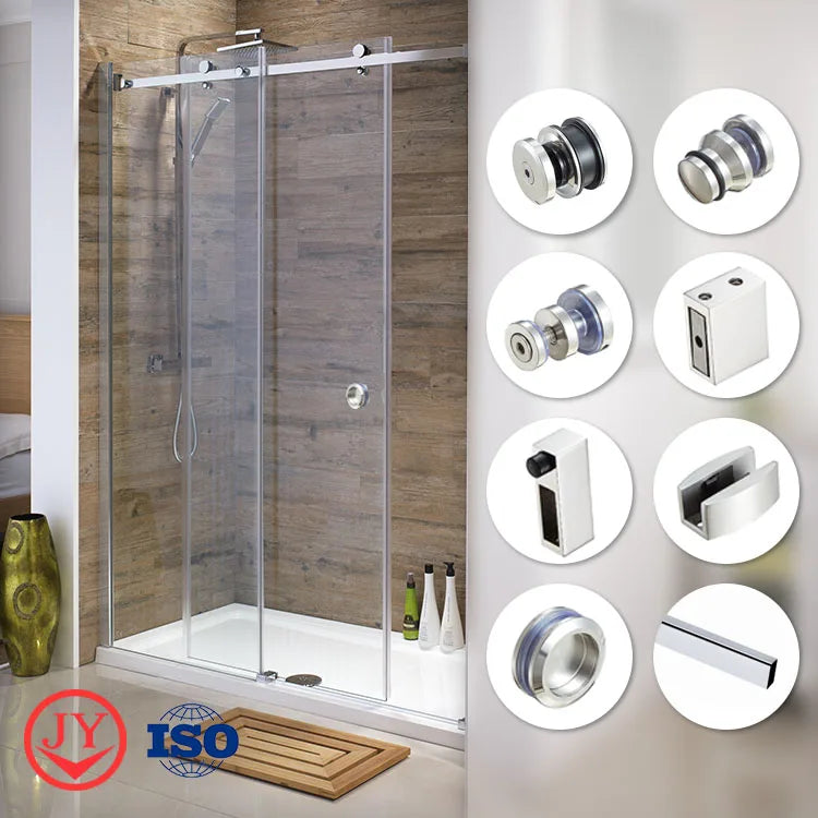 Stainless Steel 304 Frameless Shower Glass Sliding Door Roller Wheels Accessories