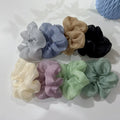 Sweet Glitter Candy Color Organza Scrunchies Black Hair Accessories for Girls Made of Durable Polyester