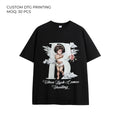 Customized Wholesale Custom Logo DTG Graphic Print Cotton Men's Streetwear T-shirt Custom Design T-shirts Printing Manufacturer