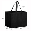 Reusable Grocery Shopping Bags Recycled Eco Non Woven Bag With Logo 10 Pack Large Foldable Tote Bags With Long Handle