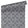 Made in Germany - Luxury Wallpaper rolls Geometric Grey Silver Non Woven Contract Wallpaper Design - 1005 x 053 m