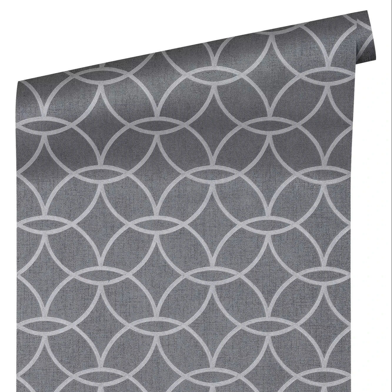 Made in Germany - Luxury Wallpaper rolls Geometric Grey Silver Non Woven Contract Wallpaper Design - 1005 x 053 m