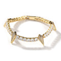 Wholesale Classic Hip Hop Bracelets for Men Princess Cut Zircon Silver Plated Stainless Steel Party Gift Iced Out Design