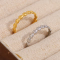 Dreamshow Heart Ring Fashion Gold Plated Jewelry Non Tarnish Waterproof Stacking Stainless Steel Jewelry MegaBDM