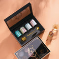 Tianhui Luxury Gift Box Empty Paper Box Custom with Clear Acrylic Lid Tea Box Rose Tea Gift Set Packaging