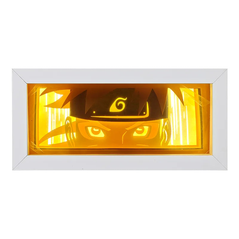 New Arrival Diy Paper Carving Light Box Plastic Framed Remote Control Anime Paper Carving 3D Lights Gifts for Animation Fans