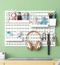 2 Pieces Pegboard Combination Wall Organizer Kit   Hanging Wall Mount Display  Panel Kits Peg Board Organizer for Home Office