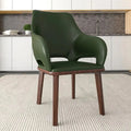 Modern Luxury Nordic Restaurants for Dining Chairs Solid Wooden Leather Arm Chair Set Cushion Wood With Dining Room Furniture
