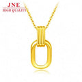 Cross-Border Sold Jewelry Geometric Double Ring Buckle Necklace Vietnam Gold Simple Pendant European and American Choker