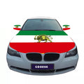 Promotional Iranian Lion and Sun Car Hood Flag with 2 Mirrors Polyester Material Custom Color Eco-Friendly