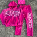 Custom Rhinestone Tracksuit Men Acid Wash Zip up Embroidery logo Tracksuit Screen Print Letter Faded Sweatpants and Hoodie Sets MegaBDM
