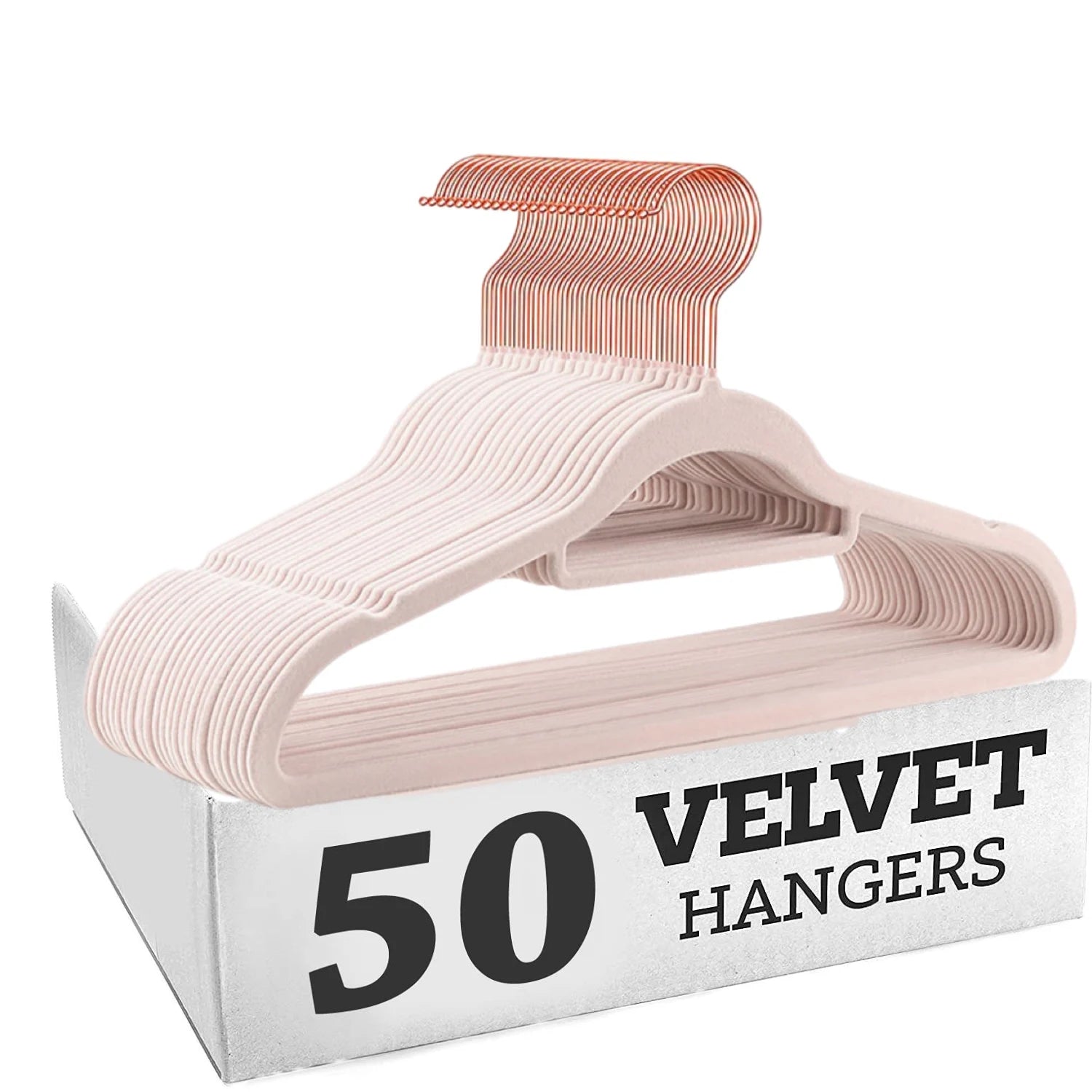 High-grade Rose Gold Velvet Hanger Seamless Plastic Non-slip Flocking Hanger