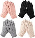 Winter Gloves for Women for Screen Elastic Thermal Acrylic/Cotton Knit Lining Warm Outdoor Gloves for Cold Weather