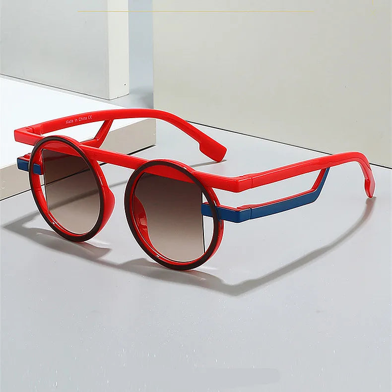 Logo Custom 2025 Funny Retro Men Women Y2k Sun Glasses UV400 Colorful Round Sunglasses