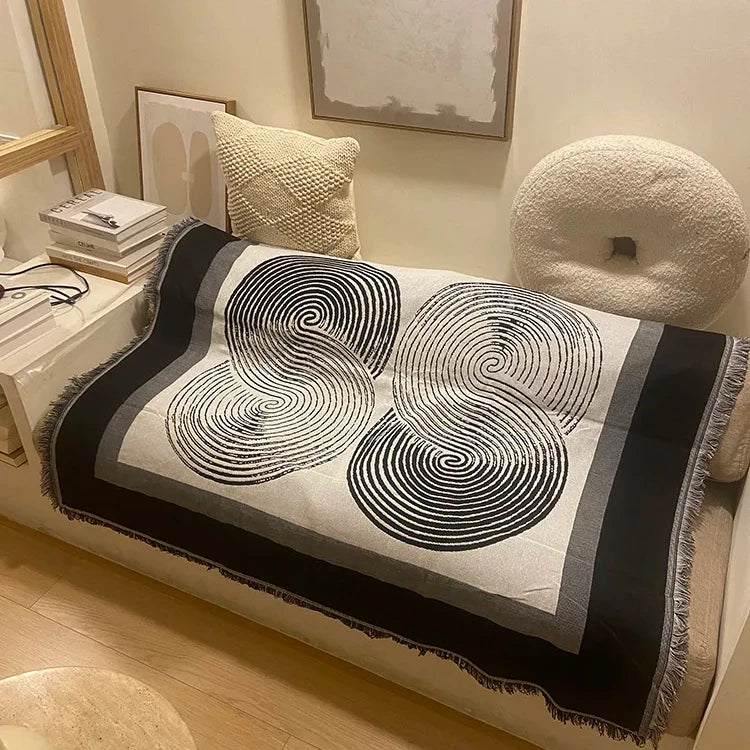Cheap Super Soft Textured Nordic Minimalist Style Decorative Throw Woven Blanket for Aouch and Sofa