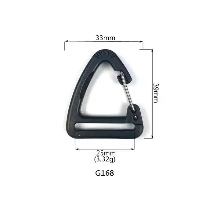 Hengxin Factory Spot Supply Plastic Mountaineering Tactical Keychain Outdoor Nylon Webbing Buckle Backpack G168 Bag Accessories