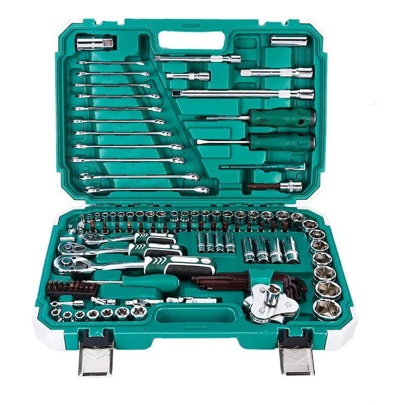 121 pieces torque wrench tools hardware wrench sets professional car repair toolbox