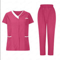 Medical Uniforms Men Scrub Top Surgical Overalls Short Sleeve Nursing Clothes V Neck Scrub Shirt Veterinary Workwear Dentistry