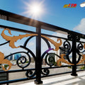 Vietnam Wrought Iron Modern Villa Balcony Railing Exterior Stair Designs for Stylish Safety on Second Floor Outdoor Living Areas