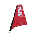 Custom 2.5x12 FT Double Sided Concave Shaped Flying Style Aluminium Flagpole Full Colour Outdoor Printed Feather Banner Flag