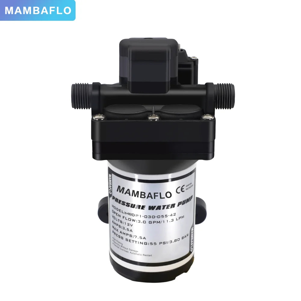 Fresh Water Pump 42 Series 20.8LPM/5.5GPM High Pressure DC 110V Electric Water Pump Filling Machine Pump RV Marine Diaphragm