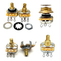 Linear Guitar Pots Volume 500K Electric Guitar Large Pots 24mm Base with Short Split Shaft Guitar Potentiometer A500K