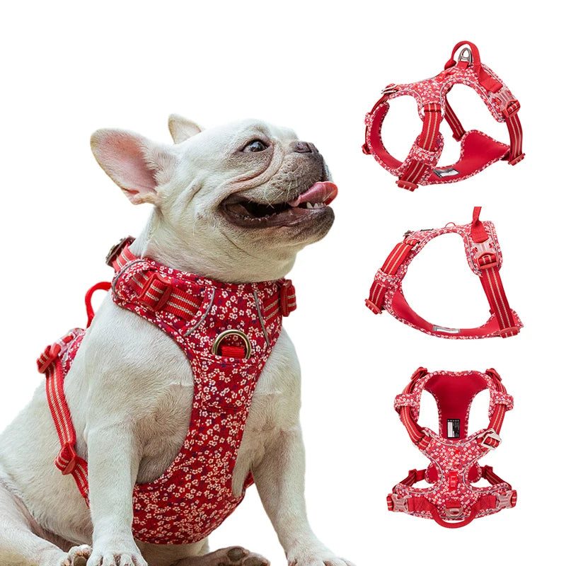 OEM Custom Brand Logo Wholesale Adjustable No Pull Upgraded Adjustable Dog Harness Breathable Fashion Pet Harness Training Vest MegaBDM