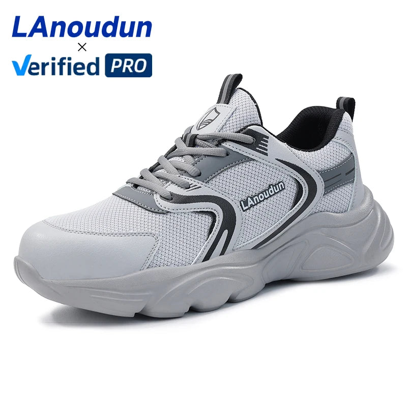 LAnoudun Workwear Leisure Series Men's Safety Shoes Rubber and Plastic Sole New Fashion Anti-Puncture Safety Shoes MegaBDM