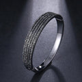 Wholesale White Gold Rhodium Plated Princess Cut Cubic Zirconia Women's Bridal Wedding Luxury Tennis Bracelet