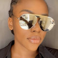 Custom Logo 2025 Retro Men Alloy Big Frame Sun Glasses UV400 Shades Metal Pilot Women Sunglasses Gafas De Sol MegaBDM