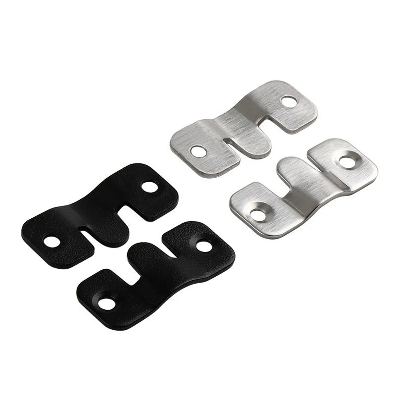 Stainless Steel Interlock Hanging Buckle Flush Mount Bracket Furniture Connector Wall Picture Frame Hanger Display Hook