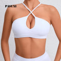 PASUXI Women's Cross Back Sports Bra High Impact Yoga Top Quick-Dry Breathable Fitness Bra with Removable Pads for Running Gym