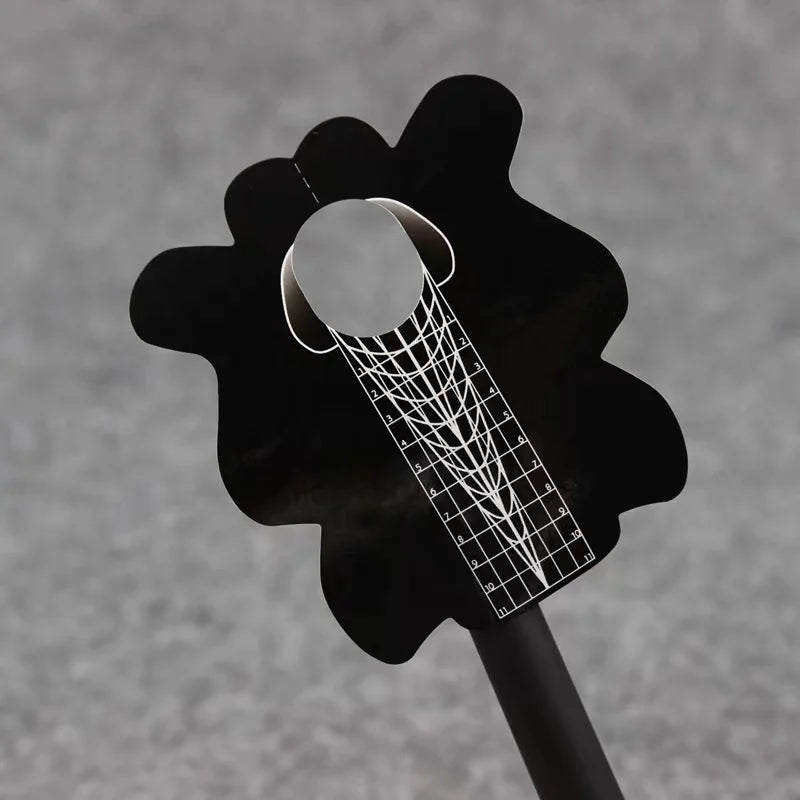 500Pcs Custom Logo Rose Gold Aluminium Paper Nail Extension Forms Butterfly Acrylic Nail Tips