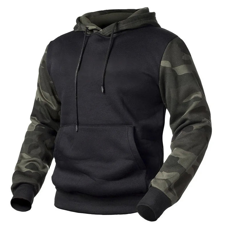 2024 Plain Color Block Design Camo Hoodie Fashion Outdoor Hoodie Wholesale Polyester Hoodie