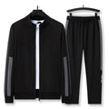 Oem Customized logo Design Jacket Men Autumn High-end Middle-aged Dad Business Stand Collar Zipper Jacket Trouser