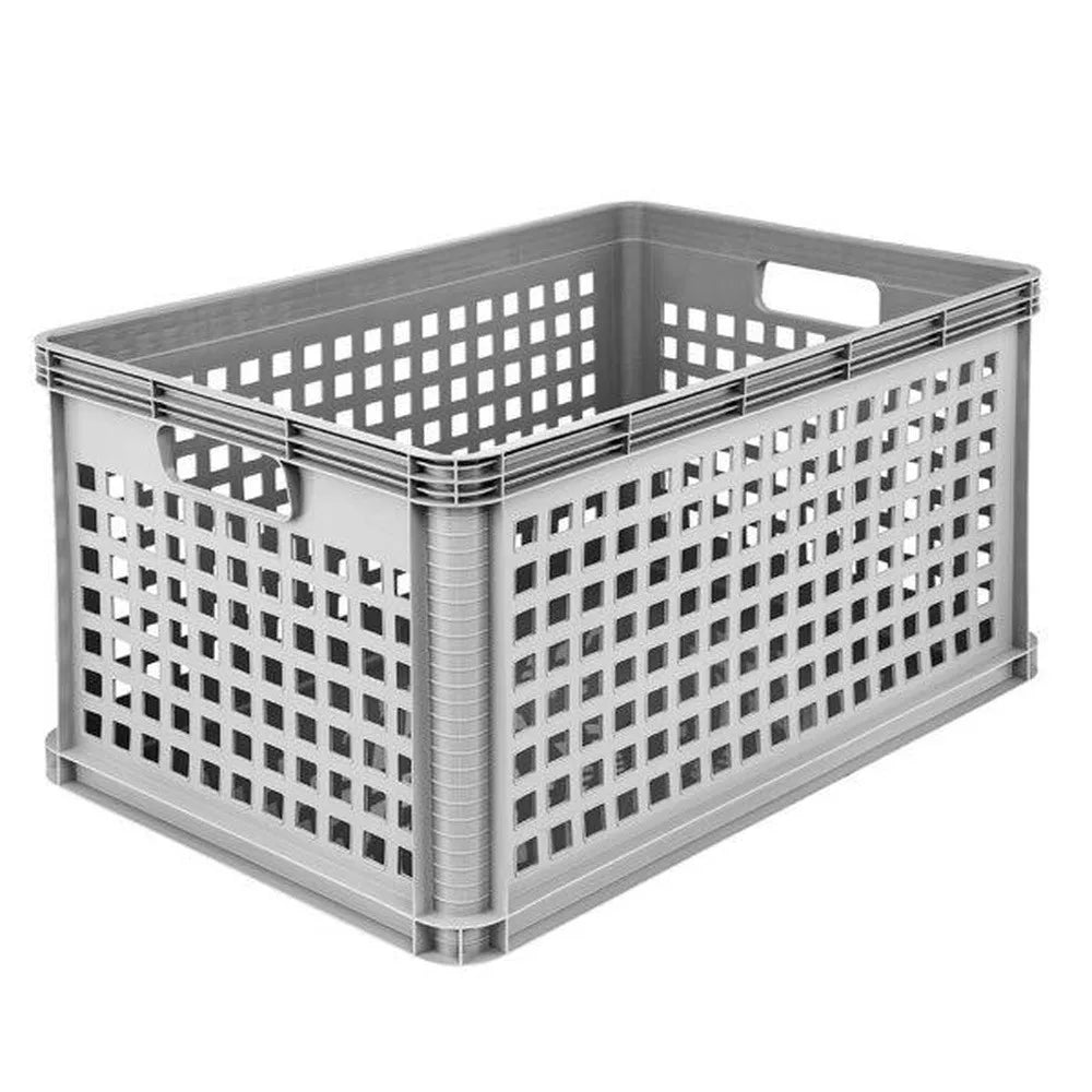 Storage box with holes 60 x 40 x 32 Nordic grey
