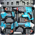 Factory Direct Sales Portable Rechargeable Brushless Lithium Power Tool Combination Set Plastic Hard case