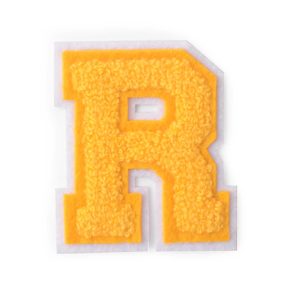 Custom Embroidered Chenille Patches Letters Polyester DIY Clothing Accessory With Logo for Jeans Twill Glue Fabric