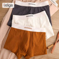 High Quality New Arrival Jacquard Cotton Boxer Briefs Mid-Waist Premium Youth Men Underwear Anti-chafing Leg