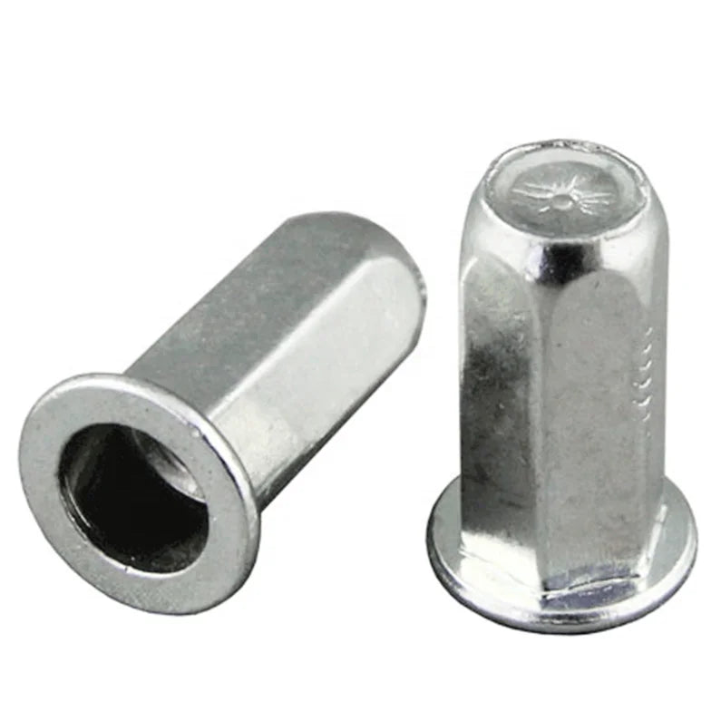 SDPSI DCT Full Hex Close End Blind Female Threaded Insert Polished Stainless Steel Hydraulic Rivet Nut