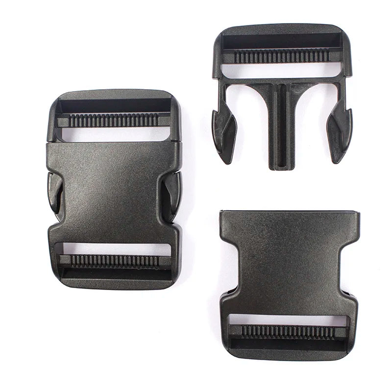 2" Plastic Side Release Buckle Dual Adjustable Outdoor Camping Tactical Backpack Belt Strap Webbing Bag Hardware Accessories