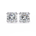 Brilliant Cut Natural Stone Luxury Stud Earrings Gold Plated Silver Rose Gold White Gold Classic 4 Prong Basket Setting Party