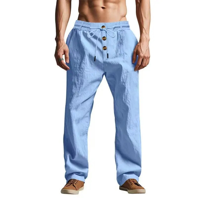 Oem Customized logo Design Men's Pants Loose Men's Summer Thin Cuff Versatile Nine-point Straight Sports trouser Pants