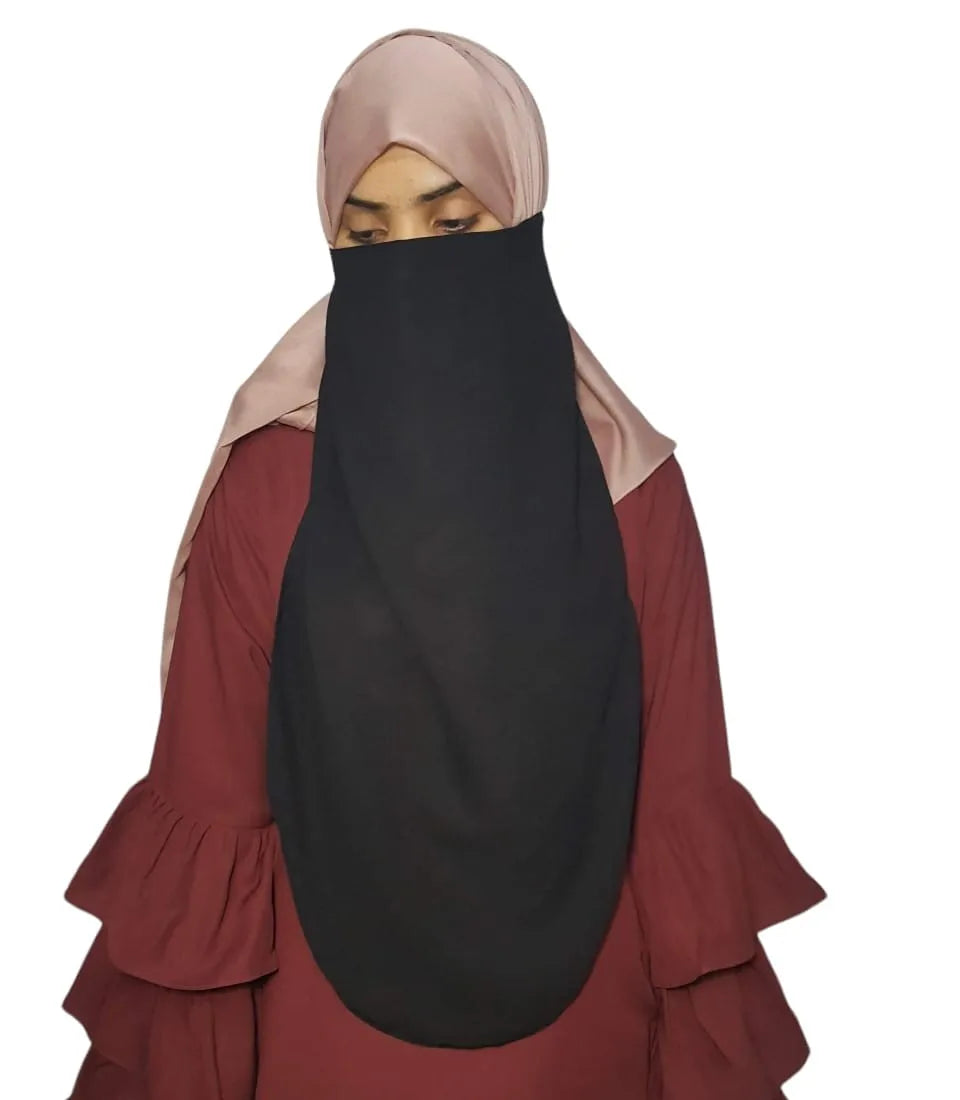 Wholesale Best Quality Single Layer Breathable Lightweight Quick Dry Korean Wool Chiffon Customizable Elasticated Half Muslim