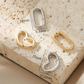 Diy Fashion Square Twist Braid 14K Gold Plated Brass Necklace Heart Spring Clasp for Jewelry Making Accessories