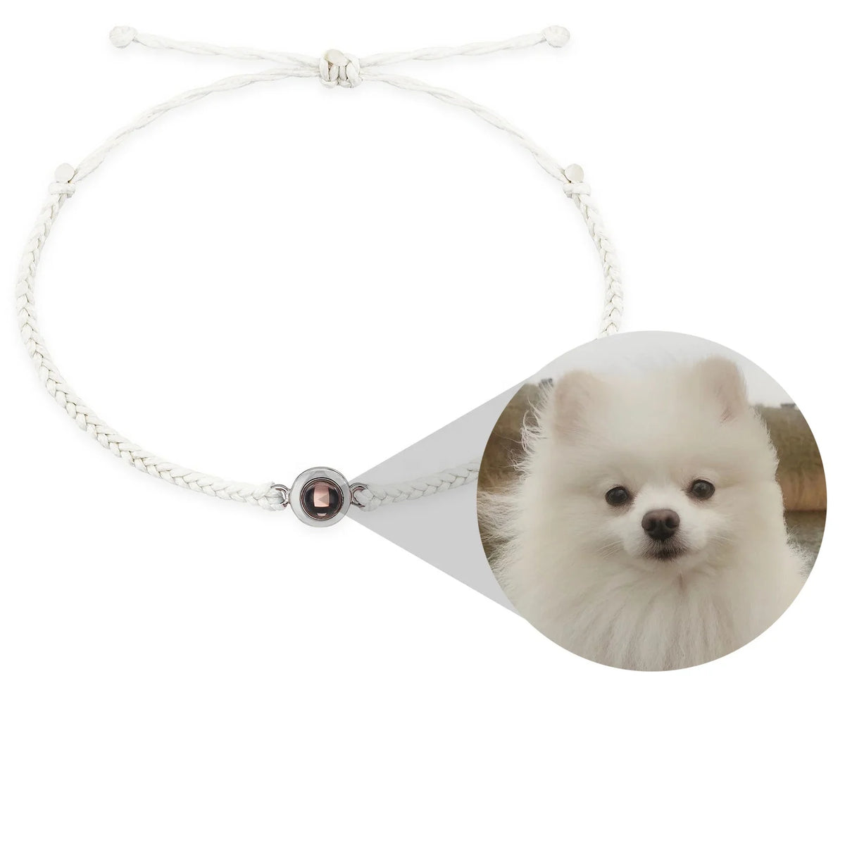 Dropshipping Factory Price Customized Personalized Photo Circle Round Weaving Bracelet for FriendsLovers MegaBDM