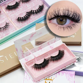 Wholesale Russian 3D Faux Mink Lashes 15-25mm Cruelty-Free Reusable Natural Black Full Strip Eyelashes Vendor Private Label